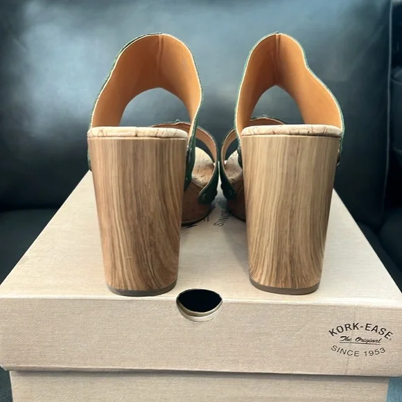 COPY - NEW-Kork Ease Darra green apple leather sandals size 10 - Picture 3 of 6